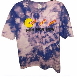 Bleached Tie Dye PAC Man Graphic Tee